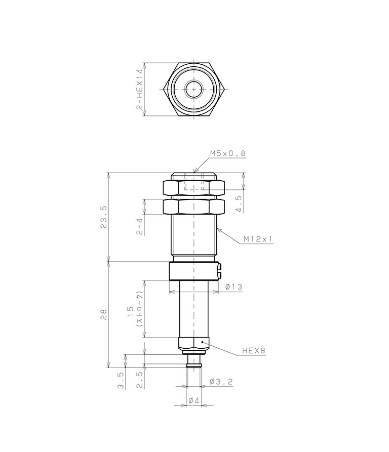 Bản vẽ kỹ thuật Giá Đỡ Nấm Hút Chân Không Có Lò Xo, Pisco VPC-T8-15-M5
