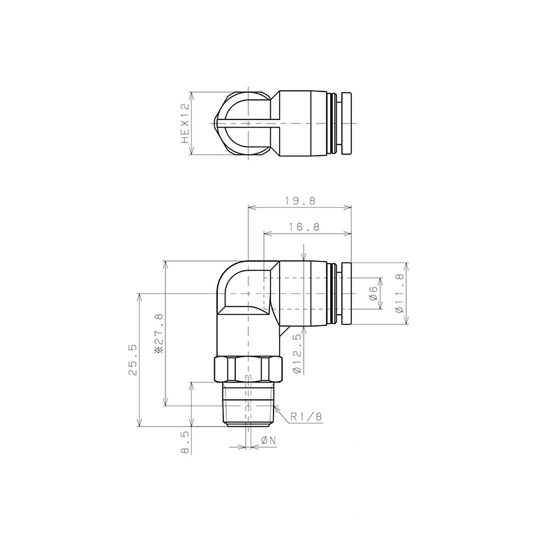 Bản vẽ kỹ thuật Van Lưu Lượng Cố Định Pisco JKL6-01A0.6