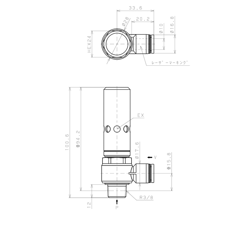Bản vẽ kỹ thuật Bộ Tạo Chân Không Dòng VH - VS Pisco VHH20-1003