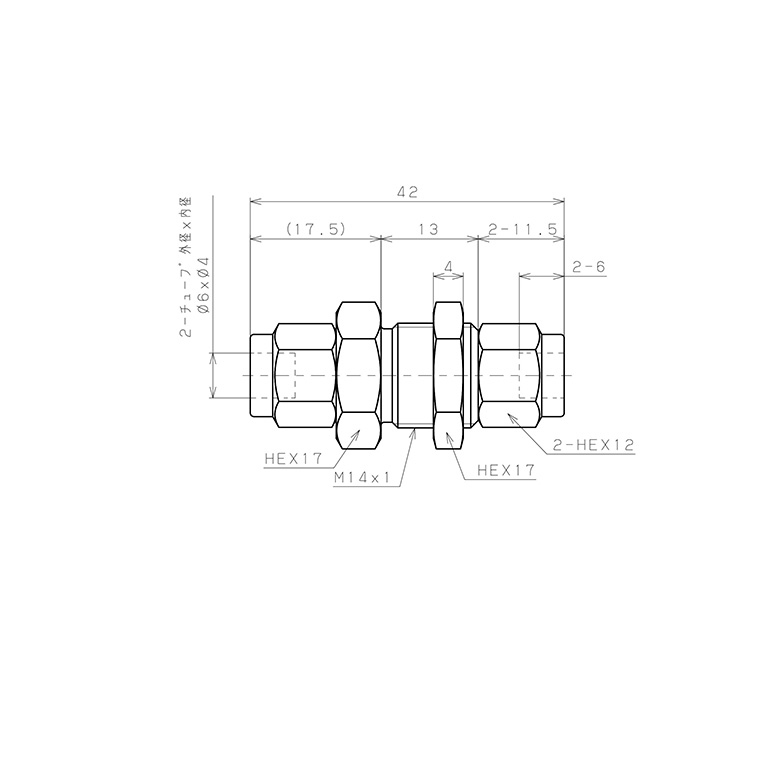 Bản vẽ kỹ thuật Đầu Ngạnh Nối Ống Có Đai Ốc Xiết Dạng Thẳng Lắp Kẹp Vách Pisco NSM0640
