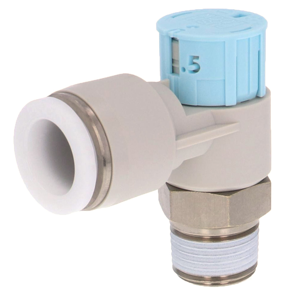 Van Tiết Lưu Khí Nén Loại Khóa Đẩy Có Hiển Thị Chỉ Số Pisco JSGC1/2-03BLW
