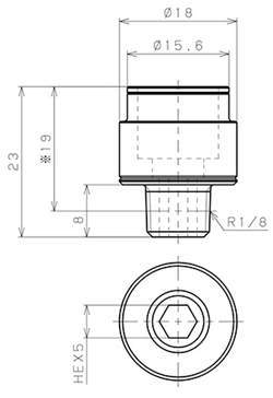 Bản vẽ kỹ thuật Chân Ren Socket Kết Nối Thân Đầu Nối Nhanh Ống Dẫn Điều Khiển Nhiệt Độ Khuôn Đúc Pisco AS10-01S