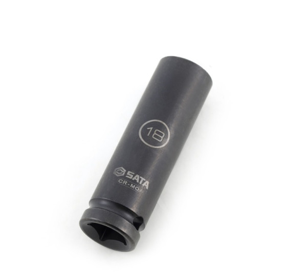 Đầu Tuýp Dài Lục Giác Đen 1/2" Thành Mỏng 18 mm SATA 34411T