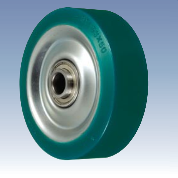 Bánh Xe Tải Nặng PU (Không Càng) Vành Thép D75mm UKAI RF-75