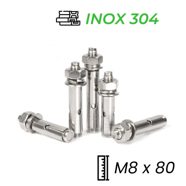 Tắc Kê Nở Inox 304 M8x80