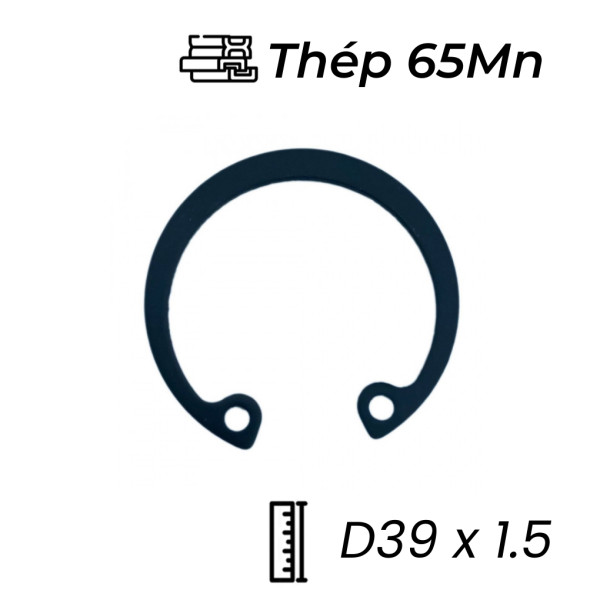 Phe Gài Lỗ Thép 65Mn DIN472 D39x1.5