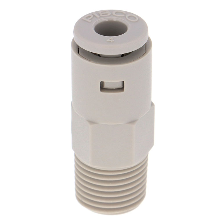 Đầu Nối Nhanh Khí Nén Dạng Thẳng Thân Lục Giác Ren Ngoài Pisco APC4-01-E-TP