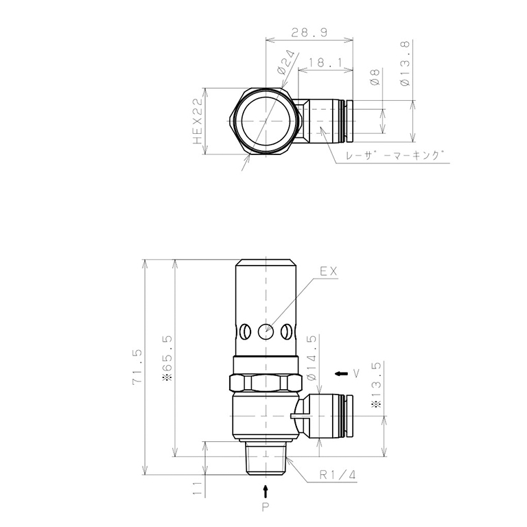 Bản vẽ kỹ thuật Bộ Tạo Chân Không Dòng VH - VS Pisco VHH15-802