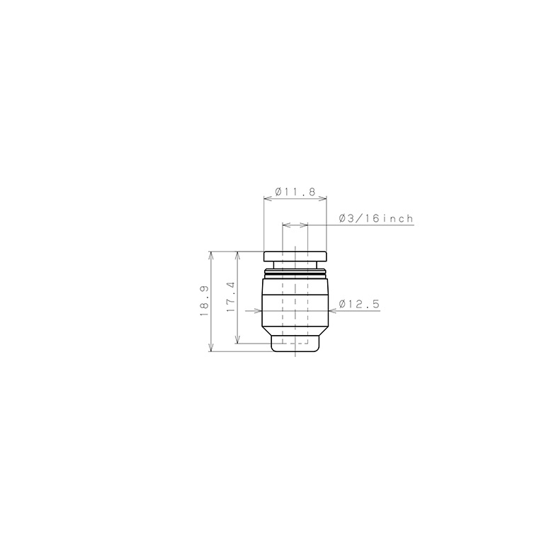 Bản vẽ kỹ thuật Nắp Chụp Pisco PPF3/16