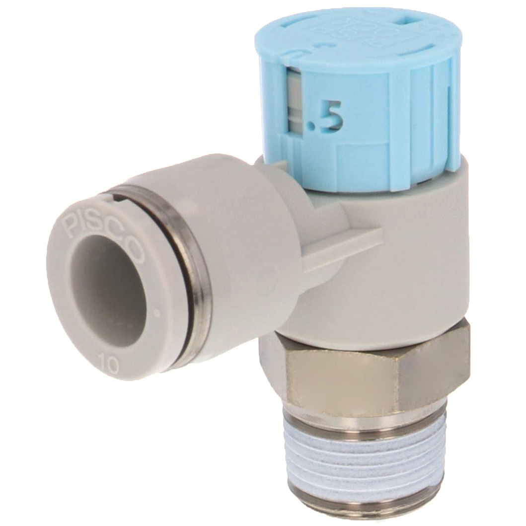 Van Tiết Lưu Khí Nén Loại Khóa Đẩy Có Hiển Thị Chỉ Số Pisco JSGC10-03BLW