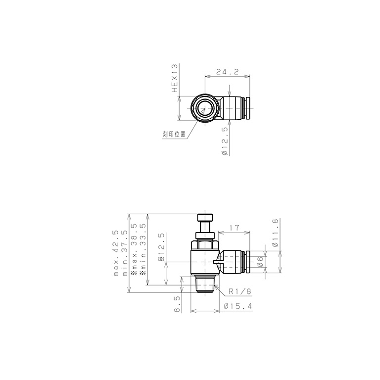 Bản vẽ kỹ thuật Van Tiết Lưu Khí Nén Lưu Lượng Lớn Pisco JSC6-01AHW