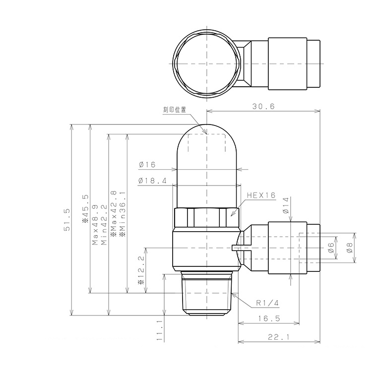 Bản vẽ kỹ thuật Van Tiết Lưu Khí Nén Bằng Nhựa Chống Văng Bám Xỉ Hàn Pisco JSC6-02BKV-0