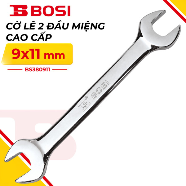 Cờ Lê 2 Đầu Miệng Cao Cấp 9x11 mm Bosi BS380911
