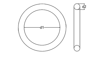 Bản vẽ kỹ thuật O-Ring Cao Su NBR70A Đen 33.5x3 mm Gmors Chuẩn Metric