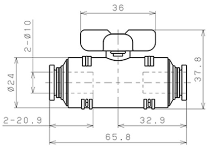 Bản vẽ kỹ thuật Van Bi Khí Nén Inox 304 Pisco BVU60-1010SUS