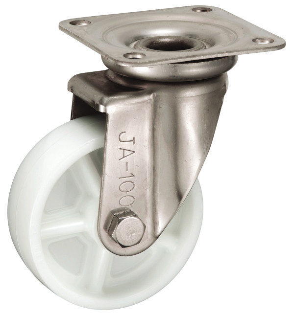 Bánh Xe Nylon Càng Inox Xoay Không Phanh D100 UKAI PBDJA-100
