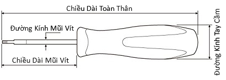 Bản vẽ kỹ thuật Tua Vít Đầu Sao Có Lỗ Anex No.6300T4x50