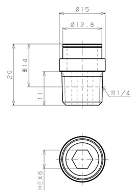 Bản vẽ kỹ thuật Chân Ren Socket Kết Nối Thân Đầu Nối Nhanh Ống Dẫn Điều Khiển Nhiệt Độ Khuôn Đúc Pisco AK08-02S