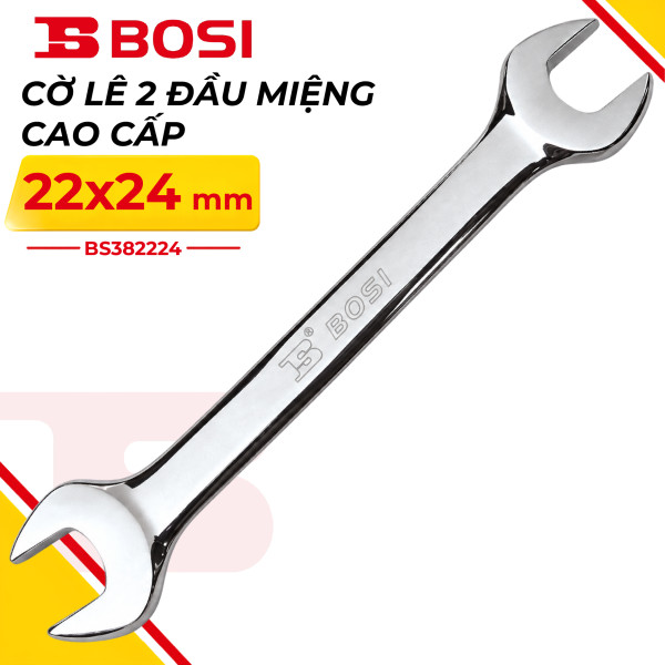 Cờ Lê 2 Đầu Miệng Cao Cấp 22x24 mm Bosi BS382224