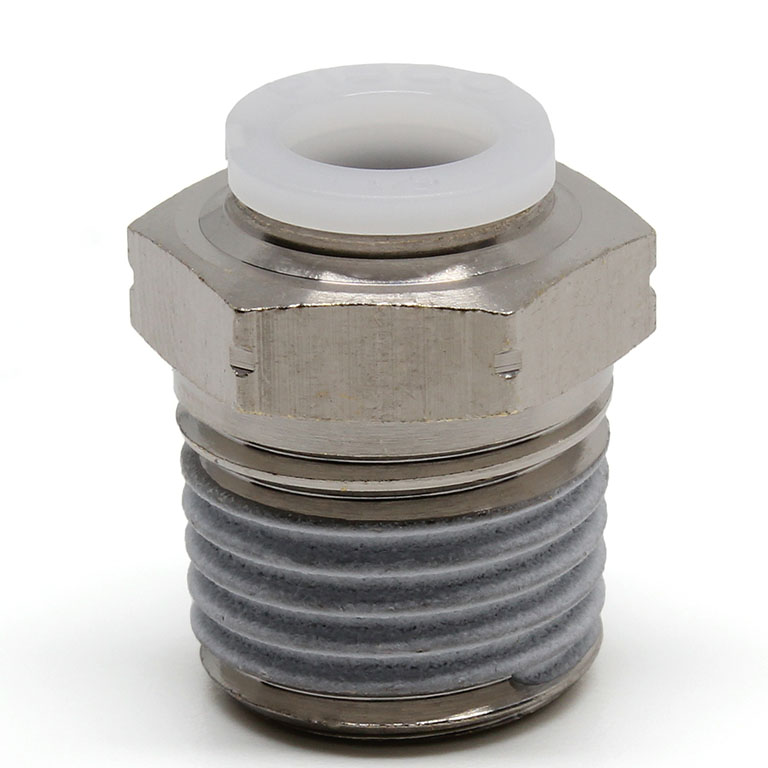 Đầu Nối Nhanh Khí Nén Dạng Thẳng Thân Lục Giác Ren Ngoài Pisco PC1/4-02M