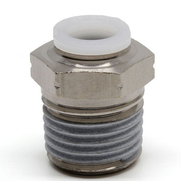 Đầu Nối Nhanh Khí Nén Dạng Thẳng Thân Lục Giác Ren Ngoài Pisco PC1/4-02M