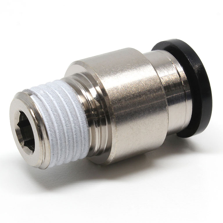 Đầu Nối Nhanh Khí Nén Thẳng Phi 10mm Ren Ngoài R1/4 Pisco POC10-02