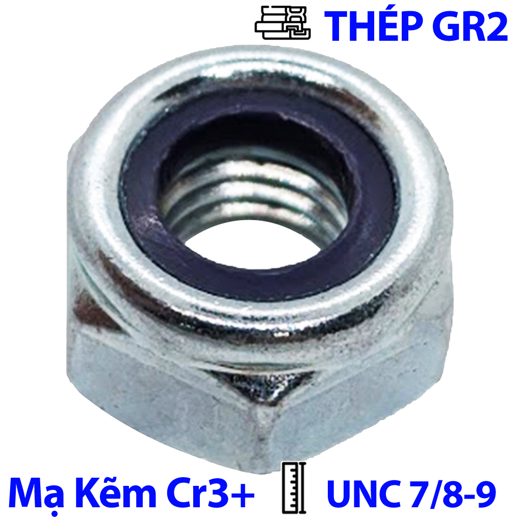 Tán Keo Thép Mạ Kẽm Trắng Cr3+ GR 2 UNC 7/8-9 (NE)