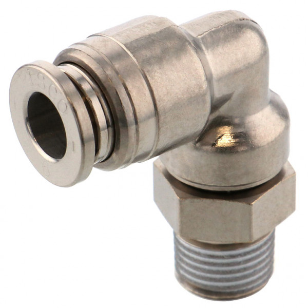 Đầu Nối Nhanh Khí Nén Dạng Cong 90° Ren Ngoài Pisco KL10-04-1-F
