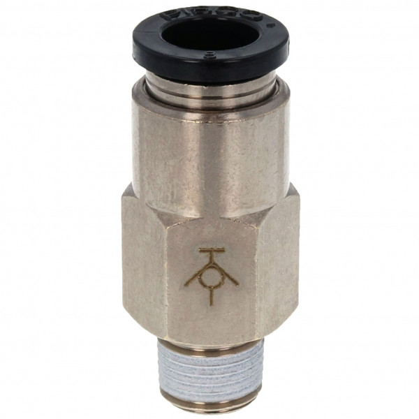 Đầu Nối Nhanh Khí Nén Dạng Thẳng Ren Ngoài Có Van Tự Ngắt Pisco PSC8-03
