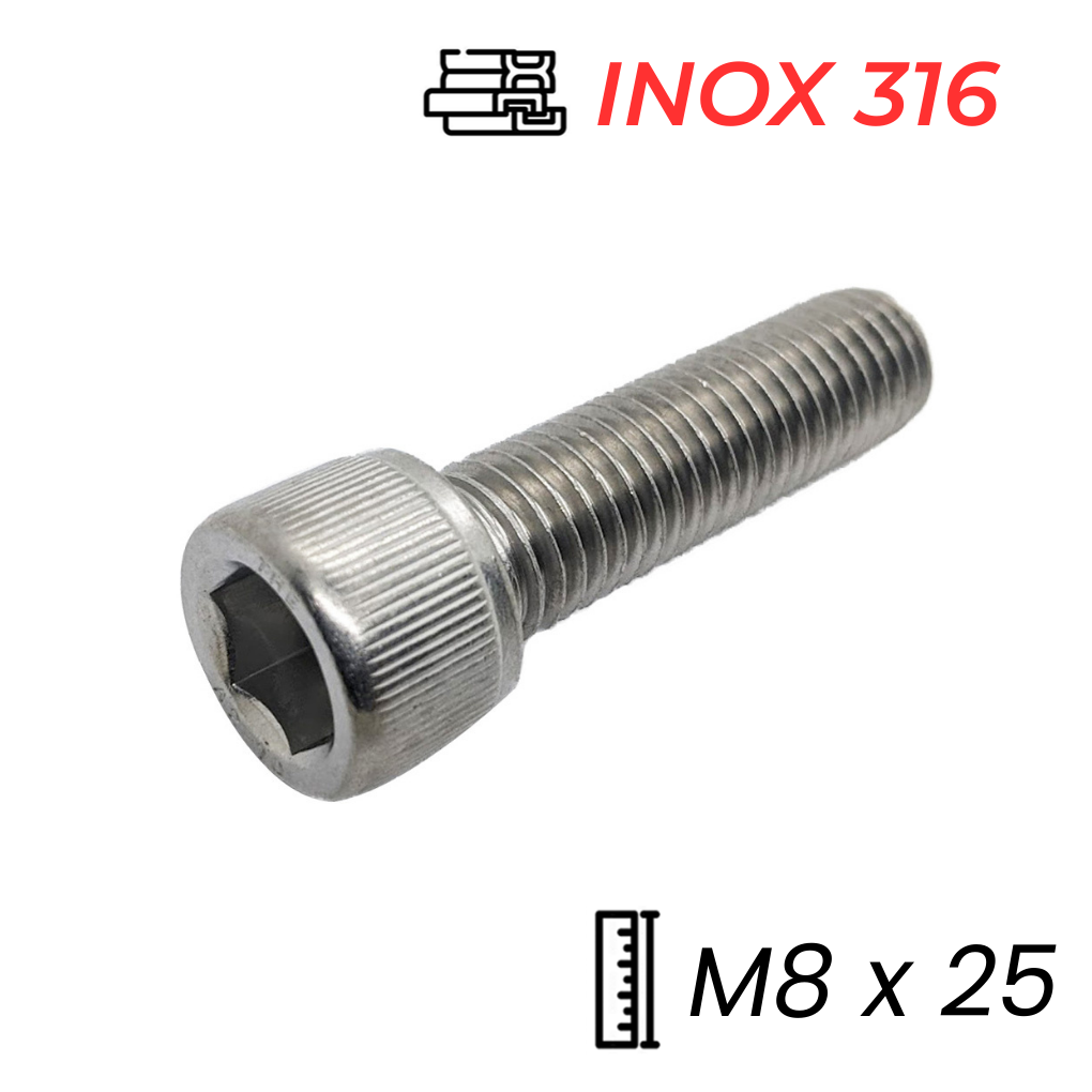 Lục Giác Chìm Đầu Trụ Inox 316 DIN912 M8x25