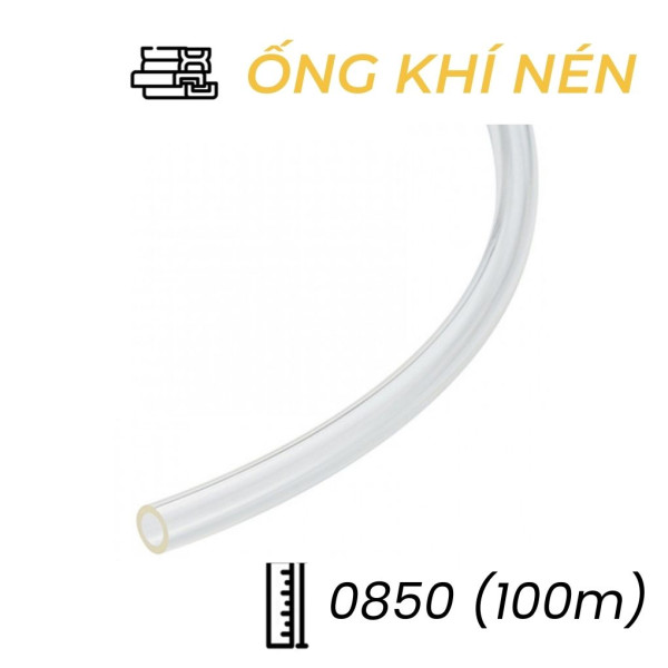 Dây Hơi Khí Nén EPU Phi 8 Màu Trong Suốt OD8 x ID5 mm CDC EPU 0850 (100m)