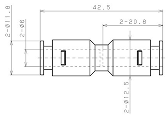 Bản vẽ kỹ thuật Đầu Nối Nhanh Khí Nén Dạng Thẳng Pisco APU6-C