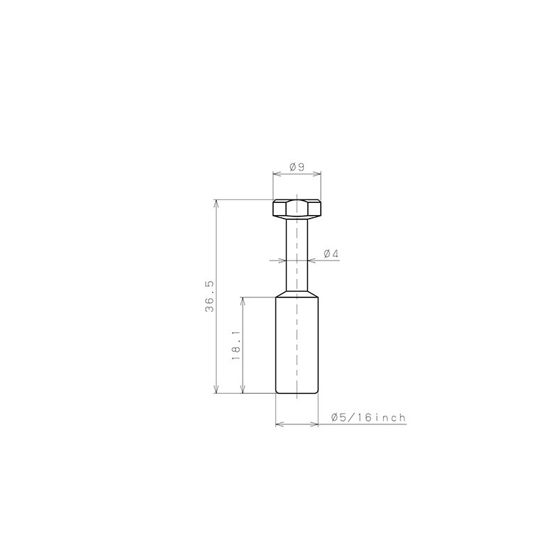 Bản vẽ kỹ thuật Nút Bịt Pisco PP5/16-C