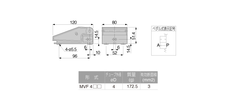 Bản vẽ kỹ thuật Van Khí Nén Loại Nhấn, Công Tắc Hành Trình Pisco MVF42A
