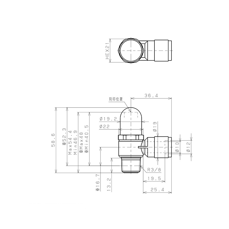 Bản vẽ kỹ thuật Van Tiết Lưu Khí Nén Bằng Nhựa Chống Văng Bám Xỉ Hàn Pisco JSC10-03AV-0