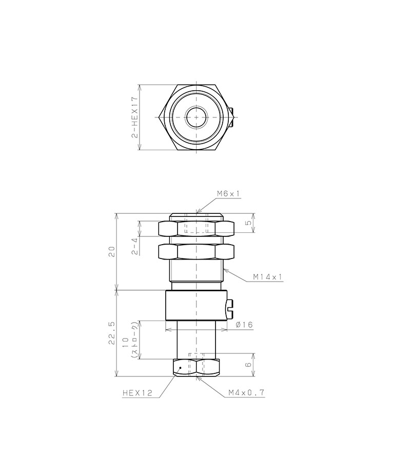 Bản vẽ kỹ thuật Giá Đỡ Nấm Hút Chân Không Có Lò Xo, Pisco VPC-M4-10-M6