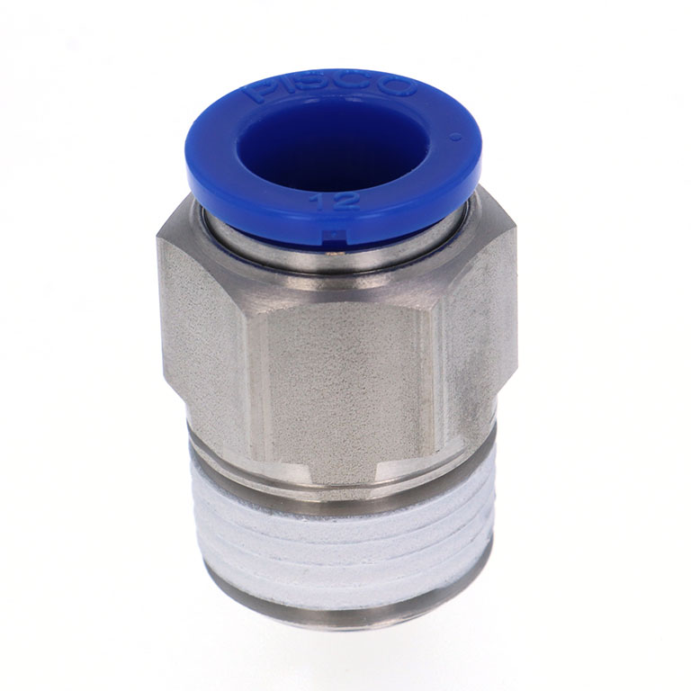 Đầu Nối Nhanh Khí Nén Dạng Thẳng Thân Lục Giác Ren Ngoài Pisco SPC12-04-UC