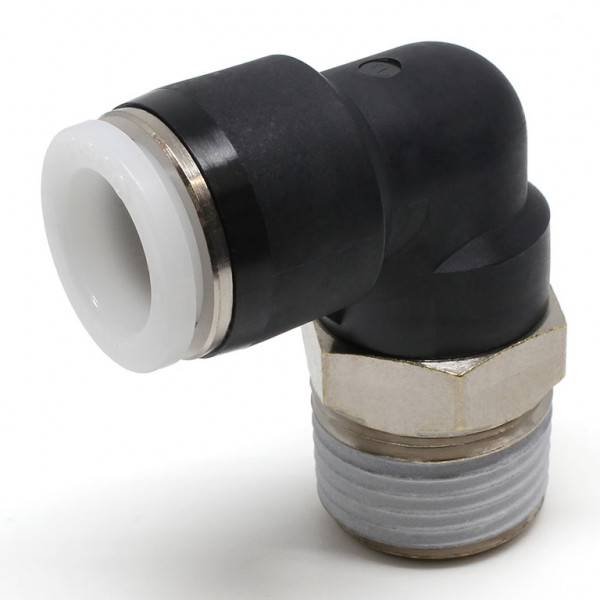 Đầu Nối Nhanh Khí Nén Dạng Cong 90° Ren Ngoài Pisco PL1/2-04W