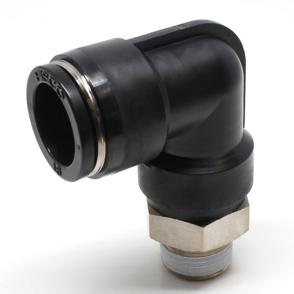 Đầu Nối Nhanh Khí Nén Dạng Cong 90° Ren Ngoài Pisco PL16-N3UW
