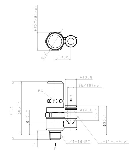 Bản vẽ kỹ thuật Bộ Tạo Chân Không Dòng VH - VS Pisco VSL15-5/16N2U