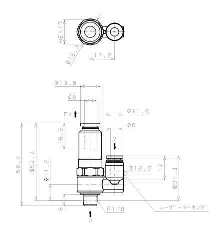 Bản vẽ kỹ thuật Bộ Tạo Chân Không Dòng VH - VS Pisco VSH10-601J