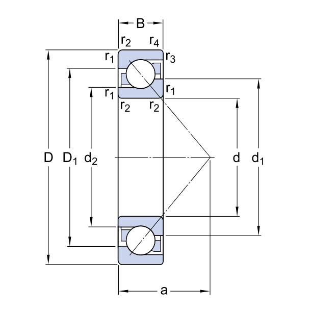 Bản vẽ kỹ thuật Vòng Bi Kim Vỏ Dập Loại Hở 12x16x10mm SKF PER.7003 CDGATP/P4B