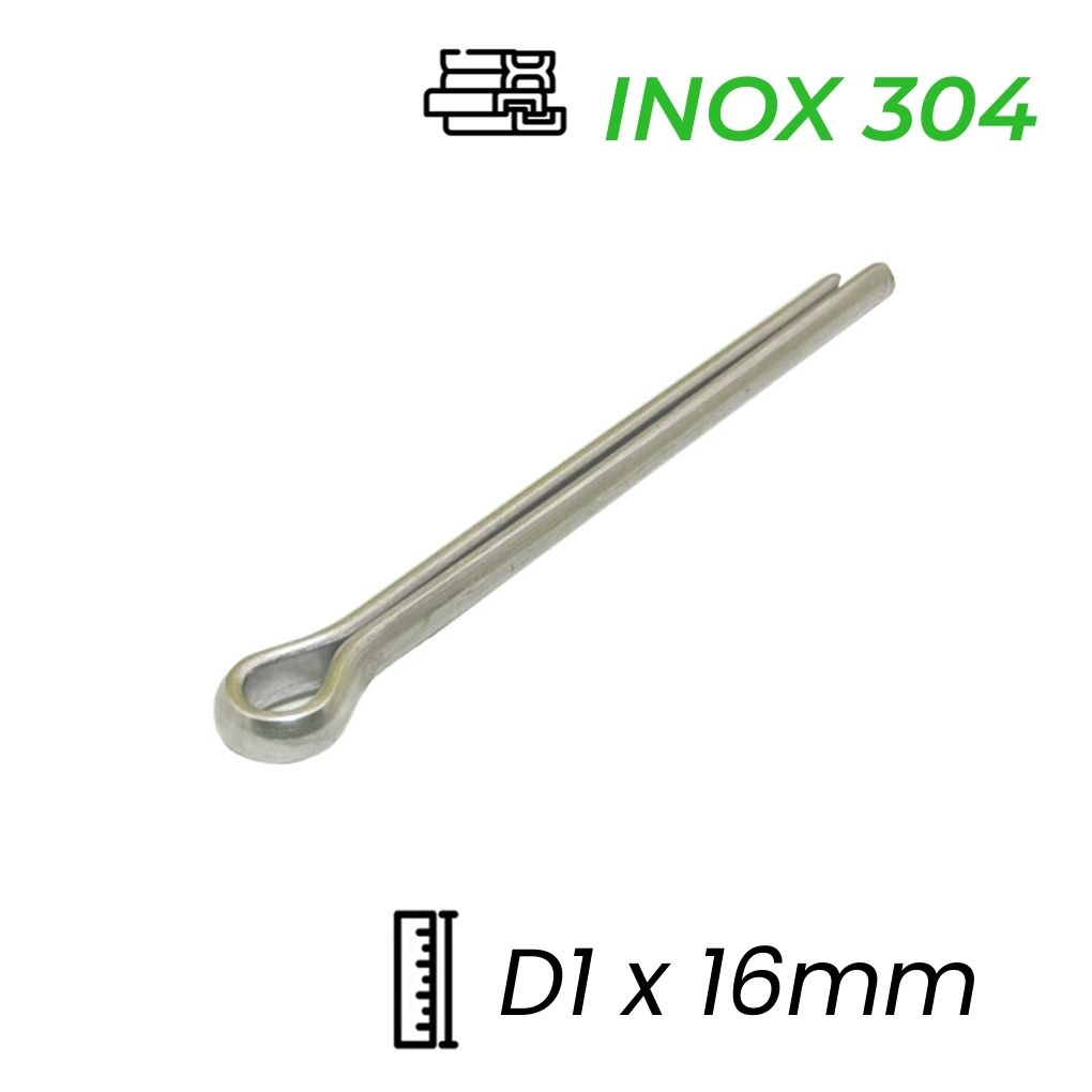 Chốt Chẻ Inox 304 (Chốt Bi) GB91 D1x16mm