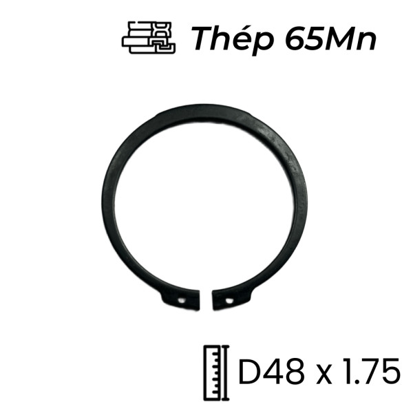 Phe Gài Trục Thép 65Mn DIN471 D48x1.75