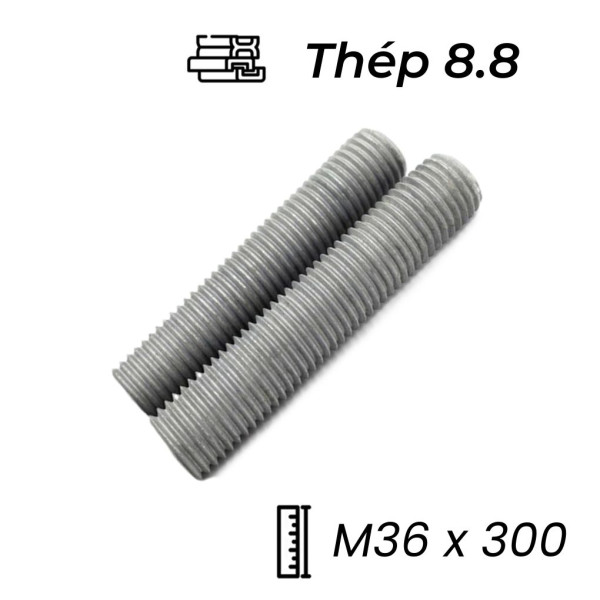 Guzong Thép Nhúng Nóng Kẽm 8.8 M36x300