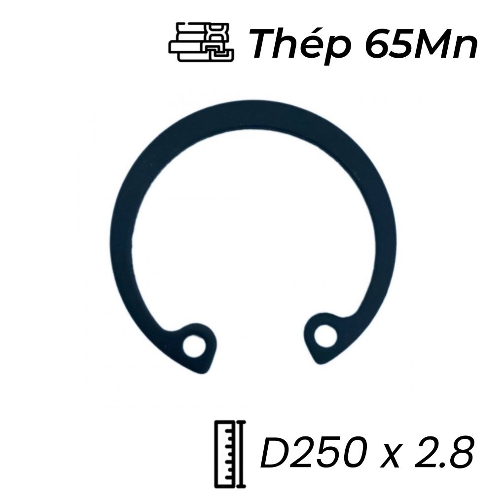 Phe Gài Lỗ Thép 65Mn DIN472 D250x2.8