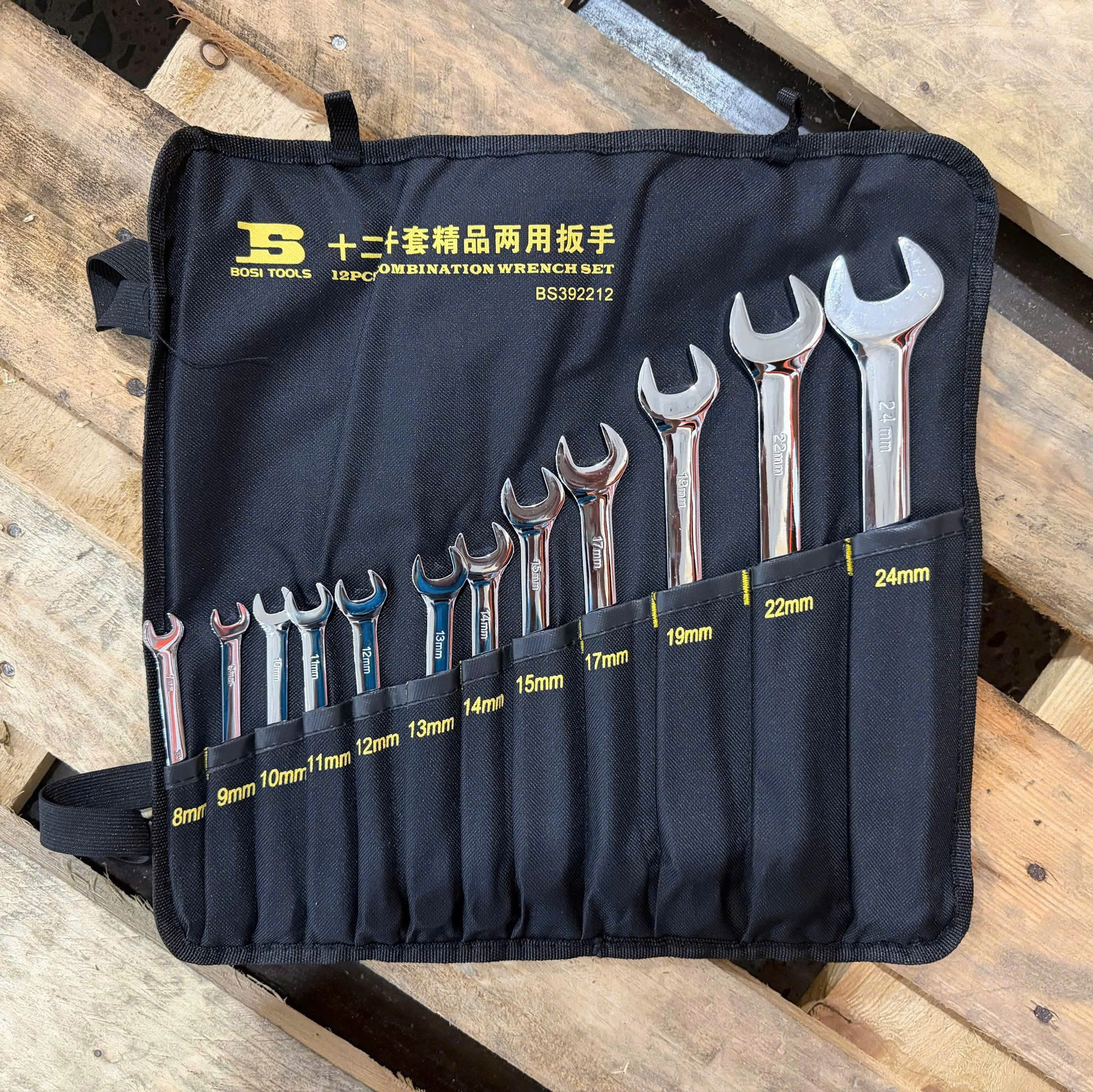 Bộ Cờ Lê Vòng Miệng 12 Chi Tiết 8-24 mm Bosi BS392212