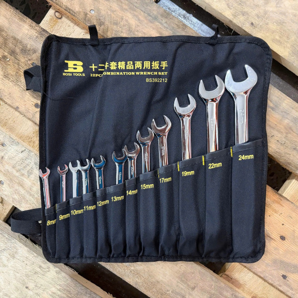 Bộ Cờ Lê Vòng Miệng 12 Chi Tiết 8-24 mm Bosi BS392212