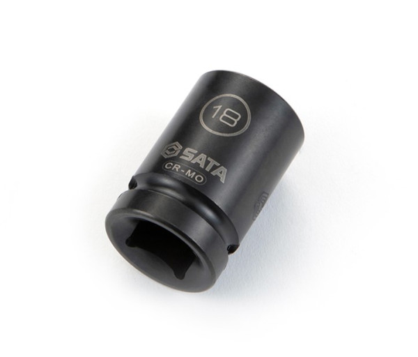 Đầu Tuýp Lục Giác Đen 1/2" Thành Mỏng 18 mm SATA 34311T