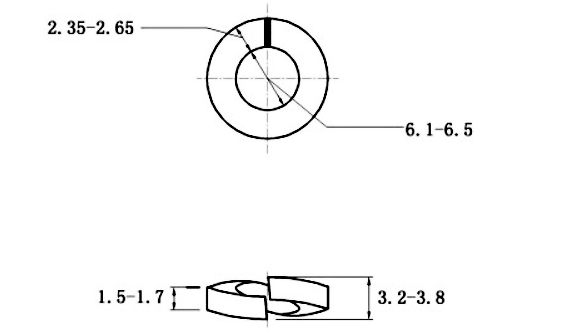 Bản vẽ kỹ thuật Lông Đền Vênh Thép Nhúng Nóng Kẽm DIN127 M6